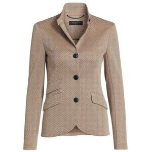 Rag & Bone Blazer Slade Tan Brown Stripe Fall Winter Sz 2